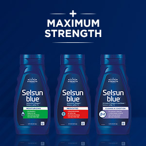 Selsun Blue Maximum Strength shampoos
